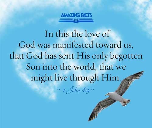 In this was manifested the love of God toward us, because that God sent his only begotten Son into the world, that we might live through him. 1 John 4:9