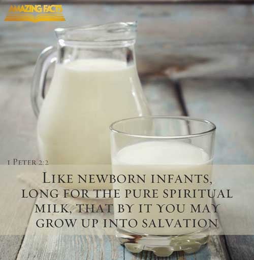 As newborn babes, desire the sincere milk of the word, that ye may grow thereby: (1 Peter 2:2)