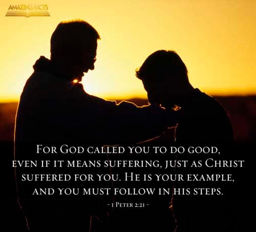 For even hereunto were ye called: because Christ also suffered for us, leaving us an example, that ye should follow his steps: (1 Peter 2:21)
