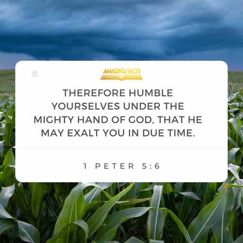 Humble yourselves therefore under the mighty hand of God, that he may exalt you in due time: 1 Peter 5:6