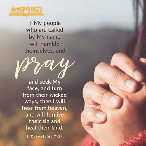 If my people, which are called by my name, shall humble themselves, and pray, and seek my face, and turn from their wicked ways; then will I hear from heaven, and will forgive their sin, and will heal their land. 2 Chronicles 7:14