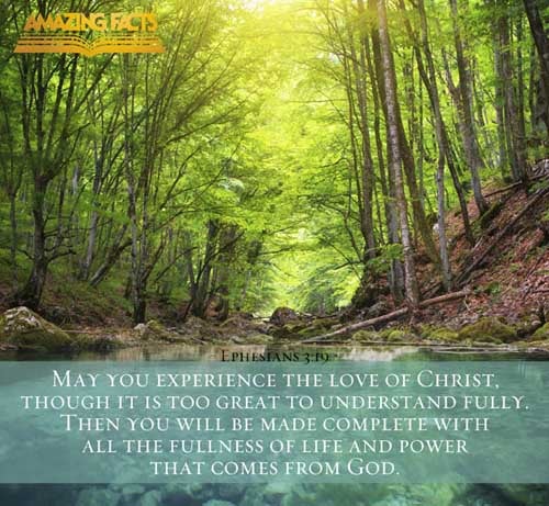 And to know the love of Christ, which passeth knowledge, that ye might be filled with all the fulness of God. (Ephesians 3:19)