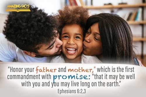 Honour thy father and mother; which is the first commandment with promise; That it may be well with thee, and thou mayest live long on the earth. Ephesians 6:2-3