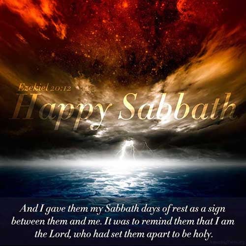 Moreover also I gave them my sabbaths, to be a sign between me and them, that they might know that I am the LORD that sanctify them. (Ezekiel 20:12)