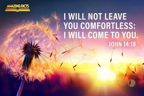 I will not leave you comfortless: I will come to you. John 14:18