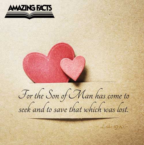 For the Son of man is come to seek and to save that which was lost. Luke 19:10
