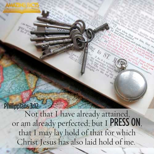 Not as though I had already attained, either were already perfect: but I follow after, if that I may apprehend that for which also I am apprehended of Christ Jesus. (Philippians 3:12)
