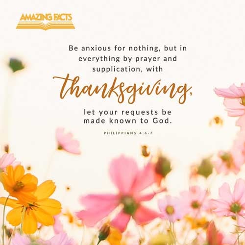 Be careful for nothing; but in every thing by prayer and supplication with thanksgiving let your requests be made known unto God. And the peace of God, which passeth all understanding, shall keep your hearts and minds through Christ Jesus. Philippians 4:6-7