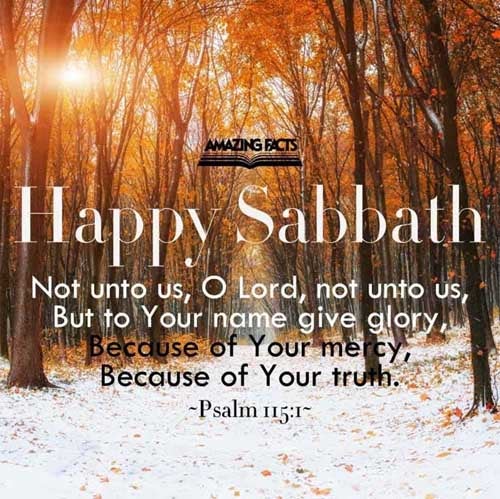 Not unto us, O LORD, not unto us, but unto thy name give glory, for thy mercy, and for thy truth's sake. Psalms 115:1