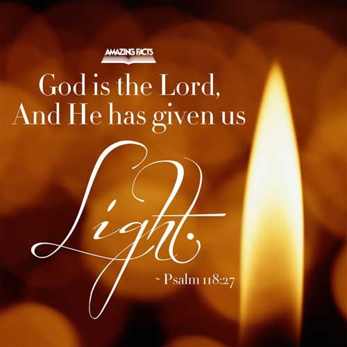 God is the LORD, which hath shewed us light: bind the sacrifice with cords, even unto the horns of the altar. Psalms 118:27