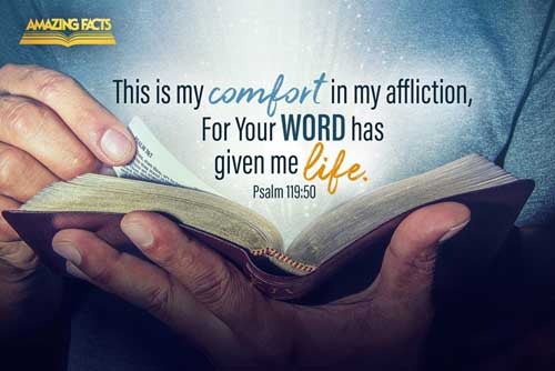 This is my comfort in my affliction: for thy word hath quickened me. Psalms 119:50
