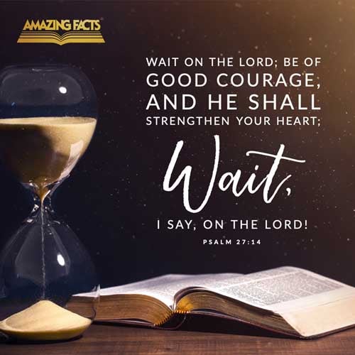 Wait on the LORD: be of good courage, and he shall strengthen thine heart: wait, I say, on the LORD. Psalms 27:14