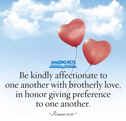 Be kindly affectioned one to another with brotherly love; in honour preferring one another; Romans 12:10