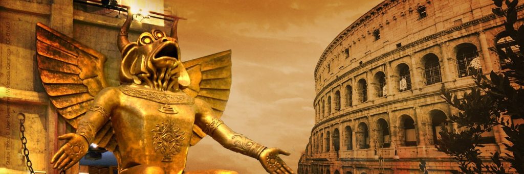 Une représentation de Moloch exposée au Colisée de Rome
